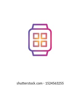 Smart Watch  - Line Vector Icon