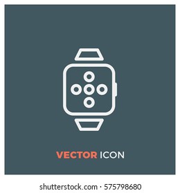 smart watch line vector icon