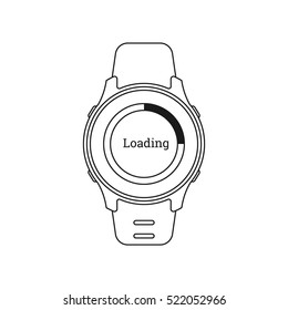 Smart Watch. Loading. Icon. Circuit