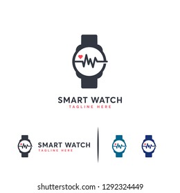 Smart Watch logo designs concept vector, Health Watch logo symbol template