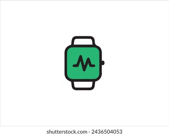 Smart watch logo and icon illustration.