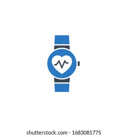 Smart Watch Medical Service related vector glyph icon. Isolated on white background. Vector illustration.