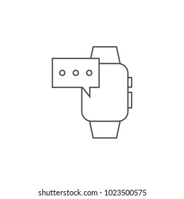 smart watch message icon. Element for mobile concept and web apps. Thin line  icon for website design and development, app development. Premium icon on white background