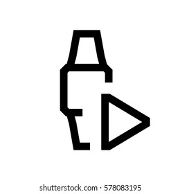 Smart watch mini line, icon, background and graphic. The icon is black and white, linear  flat, vector, pixel perfect, minimal, suitable for web and print. 