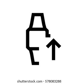 Smart watch mini line, icon, background and graphic. The icon is black and white, linear  flat, vector, pixel perfect, minimal, suitable for web and print. 