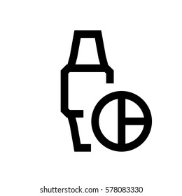 Smart watch mini line, icon, background and graphic. The icon is black and white, linear  flat, vector, pixel perfect, minimal, suitable for web and print. 