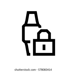 Smart watch mini line, icon, background and graphic. The icon is black and white, linear  flat, vector, pixel perfect, minimal, suitable for web and print. 
