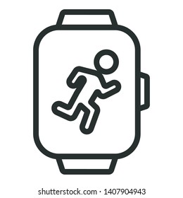 smart watch - minimal line web icon. simple vector illustration. concept for infographic, website or app.