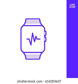 smart watch multifunctional line vector icon