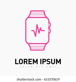 smart watch multifunctional line vector icon