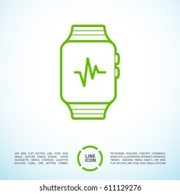 smart watch multifunctionalline vector icon