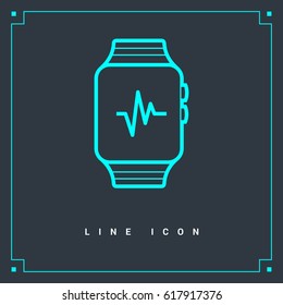 smart watch multifunctionalline vector icon