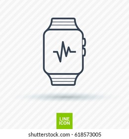 smart watch multifunctionalline vector icon