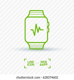 smart watch multifunctionalline vector icon