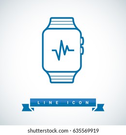 smart watch multifunctionalline vector icon