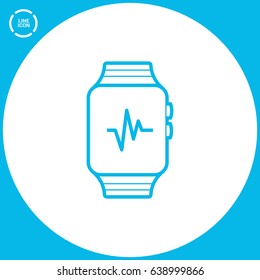 smart watch multifunctionalline vector icon