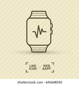 smart watch multifunctionalline vector icon