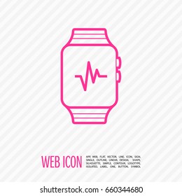 smart watch multifunctionalline vector icon