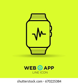 smart watch multifunctionalline vector icon