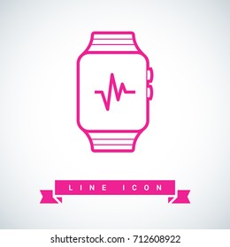 smart watch multifunctionalline vector icon