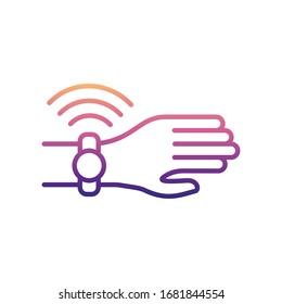 smart watch nolan icon. Simple thin line, outline vector of New Technologies icons for ui and ux, website or mobile application