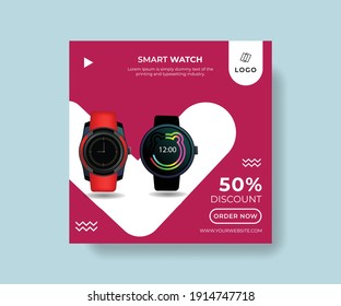 Smart Watch Offer Post Social Media Banner Design