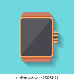 Smart watch on bright background. Eps10 vectpr illustration
