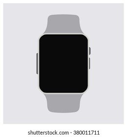 Smart watch on gray background. vector illustration.