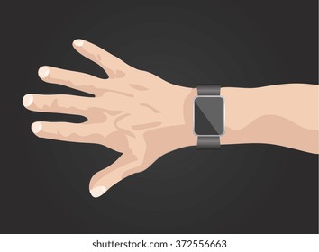 smart watch on hand