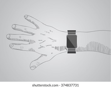 smart watch on hand