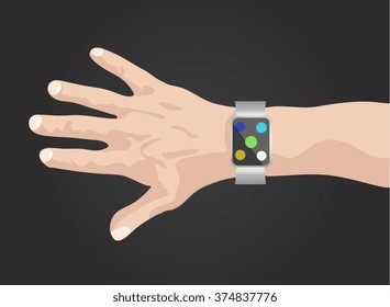 smart watch on hand