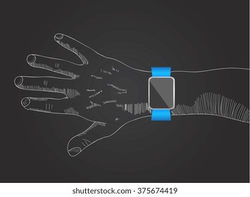 smart watch on hand