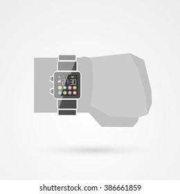 Smart watch on hand