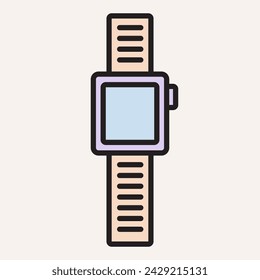 Smart Uhr auf Pastellhintergrund. Vektor