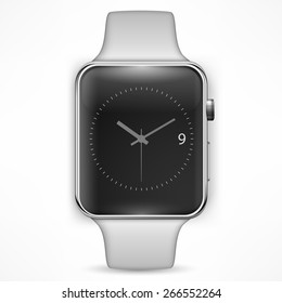 Smart watch on white, vector illustration
