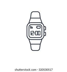 Smart watch outline icon 