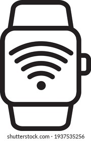 Icono de esquema de Smart Watch para sitio web u otro contenido