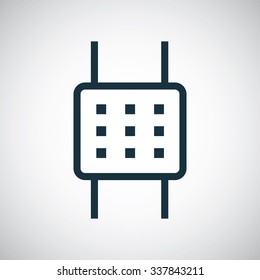 smart watch outline, thin, flat, digital icon for web and mobile
