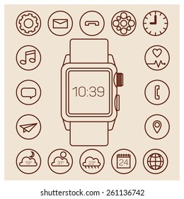 Smart Watch outline version & the icon #1