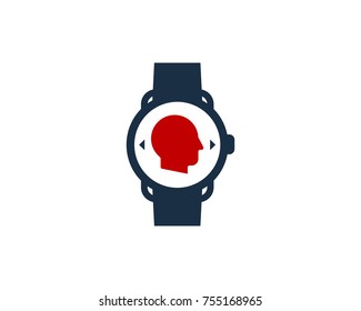 Smart Watch People Icon Logo Design Element