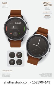 Smart Watch Poster Design Template Vector Illustration