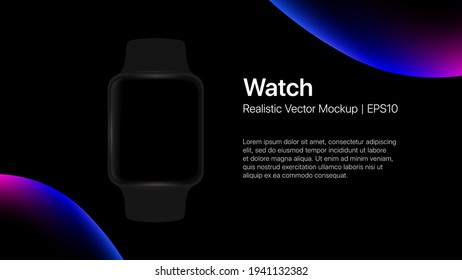 Smart Watch Presentation Slide Template. Vector illustration