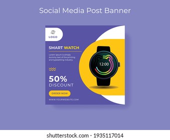 Smart Watch Sale Offer Post Web Banner