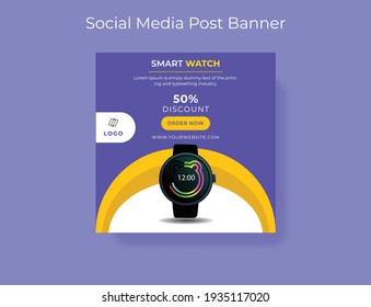 Smart Watch Sale Offer Post Web Banner