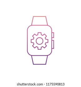 smart watch settingicon in Nolan style. One of web collection icon can be used for UI, UX