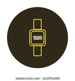 smart watch shaped vector icon