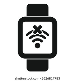 Smart watch is showing no wireless connection icon