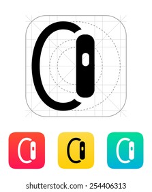 Smart watch side view icon. Vector illustration.