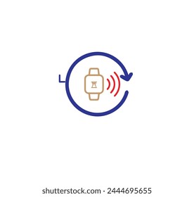 Smart watch sign icon wrist digital Royalty Free Vector.