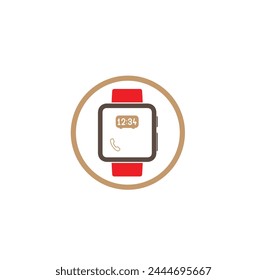 Smart watch sign icon wrist digital Royalty Free Vector.